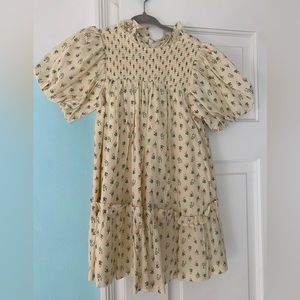 Janie and Jack floral puff sleeve spring Easter dress size 4 NWT